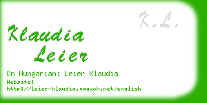 klaudia leier business card